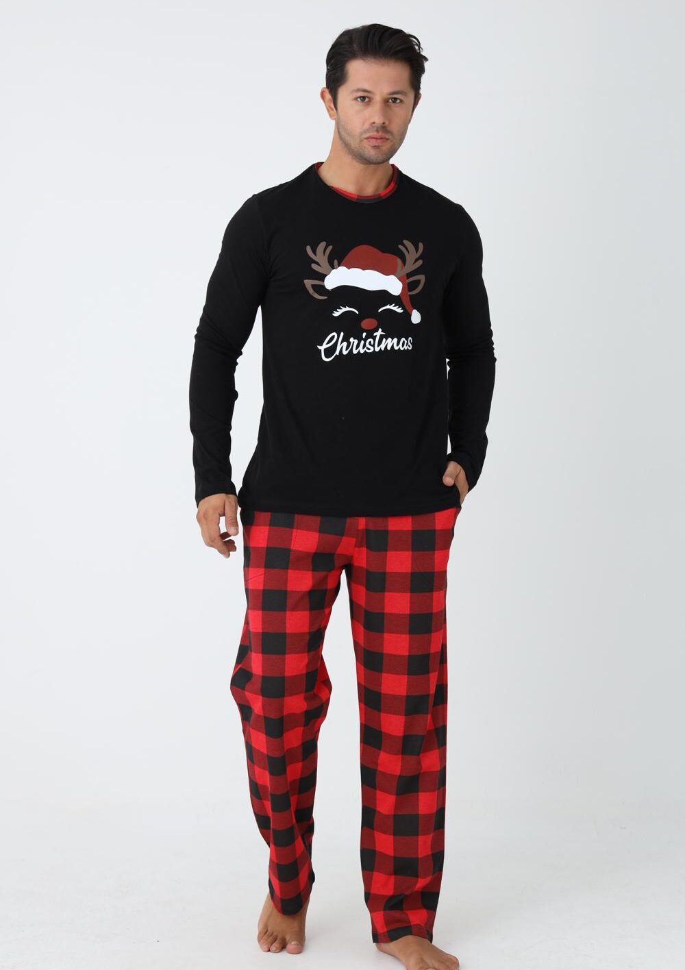 Morella Piżama Męska Długi Rękaw ŚWIĄTECZNA Kod;034 Rozmiary: M-L-XL-XXL - zdjęcie 1