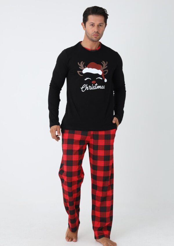 Morella Piżama Męska Długi Rękaw ŚWIĄTECZNA Kod;034 Rozmiary: M-L-XL-XXL - zdjęcie 3