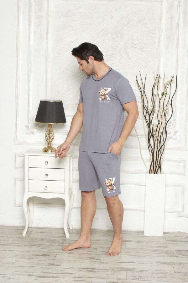 Morella Premium Piżama Męska z Wiskozy Krótki Rękaw Kod;PR-25002-2 Rozmiary: M-L-XL-XXL - zdjęcie 6