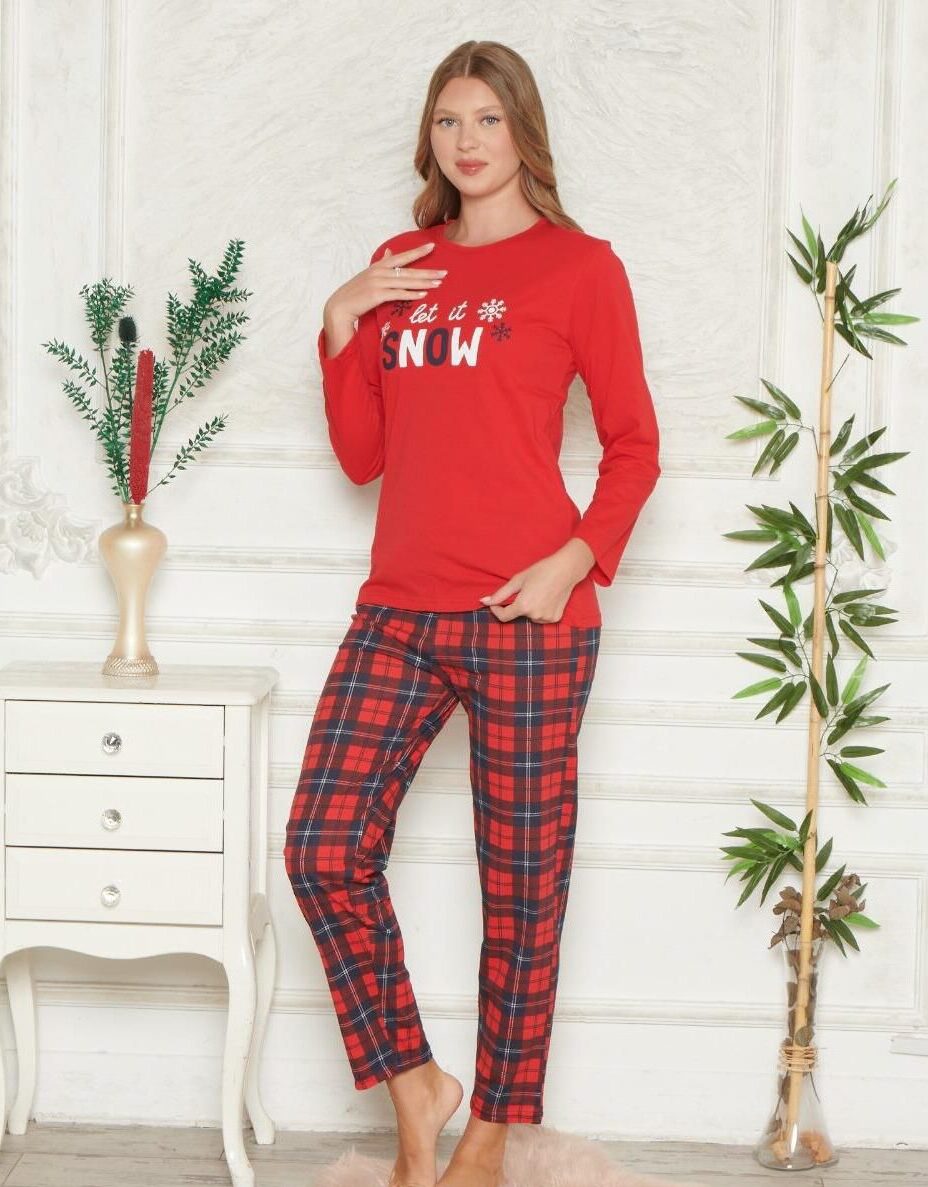 Piżama Damska Długi Rękaw Długie Spodnie Morella GOLD kod: GD-4-007 Rozmiar; M-L-XL-2XL