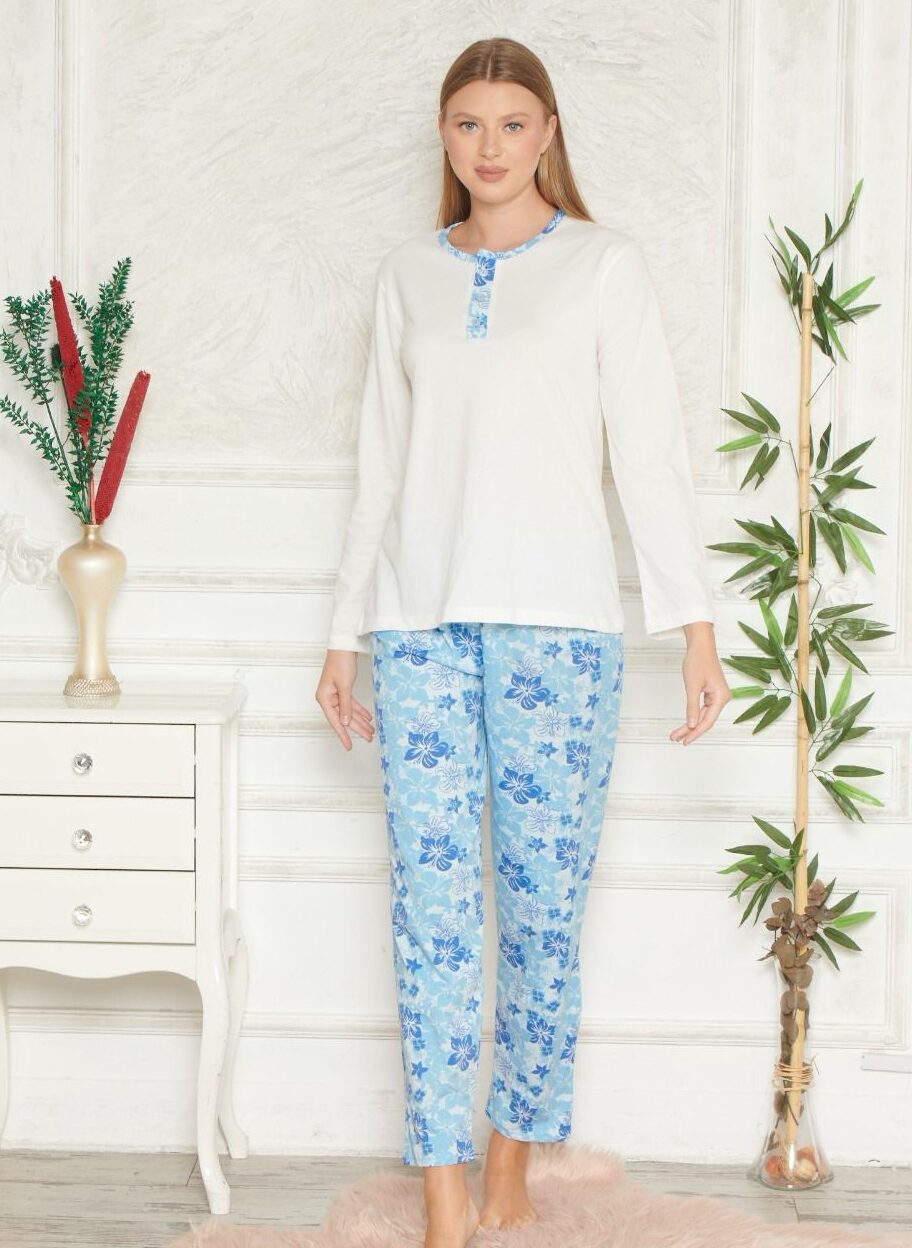 Piżama Damska Długi Rękaw Długie Spodnie Morella GOLD kod;GD-4-002-1 Rozmiar; M-L-XL-2XL