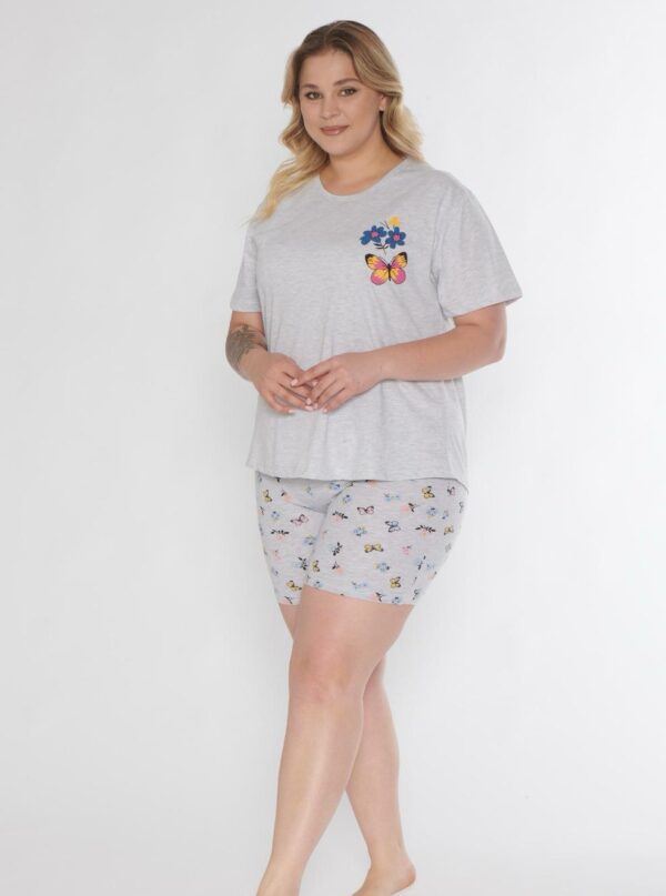 Piżama Damska Krótki Rękaw Szorty Morella GOLD Duże Rozmiary kod;GD-1-5002-1 Rozmiar; 1XL-2XL-3XL-4XL - zdjęcie 3