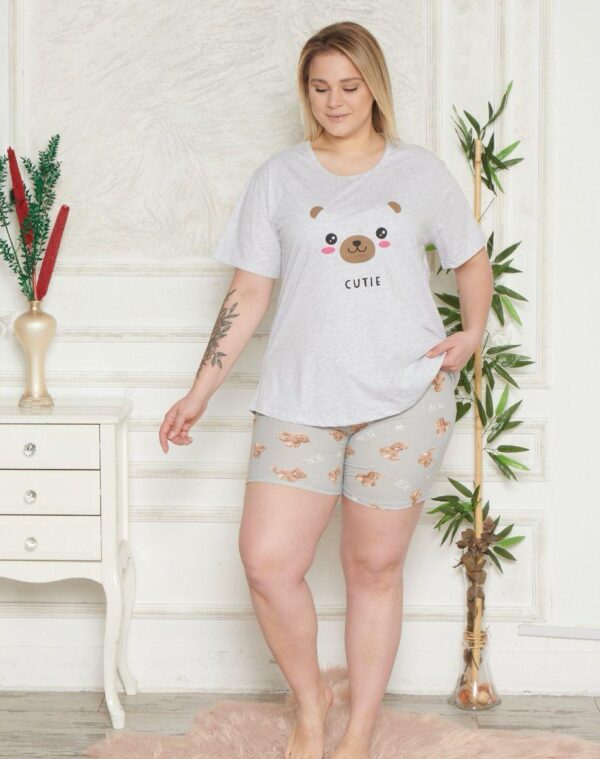 Piżama Damska Krótki Rękaw Szorty Morella GOLD Duże Rozmiary kod;GD-1-5001-1 Rozmiar; 1XL-2XL-3XL-4XL - zdjęcie 3