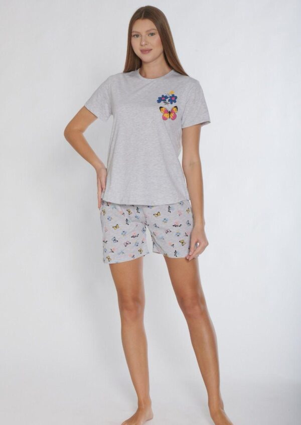 Piżama Damska Krótki Rękaw Szorty Morella GOLD kod;GD-1-3004-1 Rozmiar; M-L-XL-2XL - zdjęcie 3