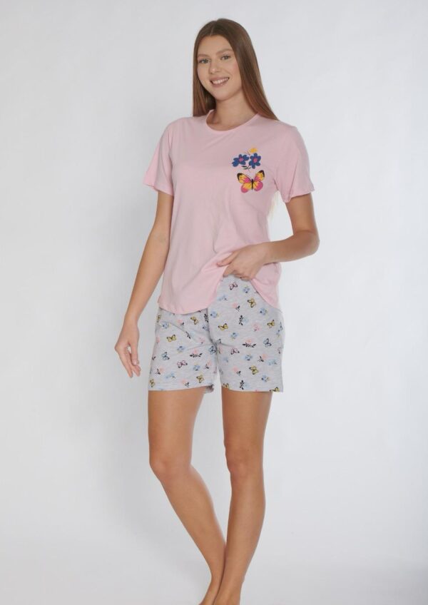 Piżama Damska Krótki Rękaw Szorty Morella GOLD kod;GD-1-3004 Rozmiar; M-L-XL-2XL - zdjęcie 3