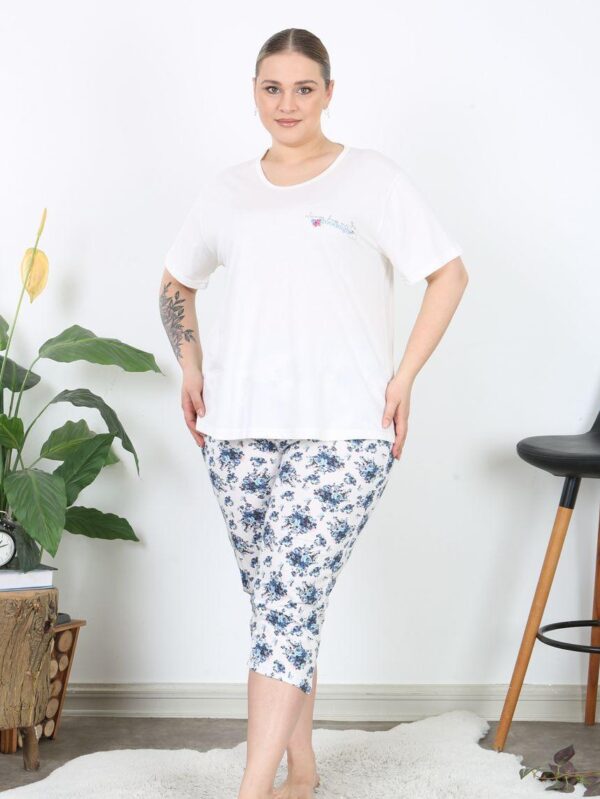 Piżama Damska z Bawełny Morella GOLD Duże rozmiary kod;GD-1-2002-2 Rozmiar; 1XL-2XL-3XL-4XL - zdjęcie 3