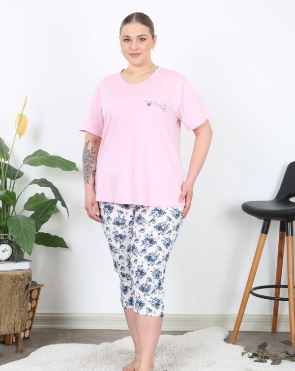 Piżama Damska z Bawełny Morella GOLD Duże rozmiary kod;GD-1-2002 Rozmiar; 1XL-2XL-3XL-4XL - zdjęcie 3