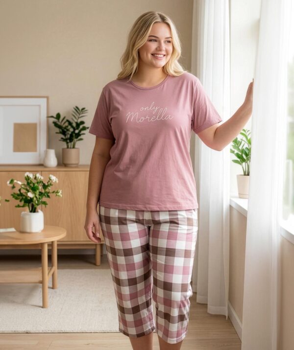 Piżama Damska z Bawełny Morella GOLD Duże Rozmiary kod;GD-1-2009 Rozmiar; 1XL-2XL-3XL-4XL - zdjęcie 3