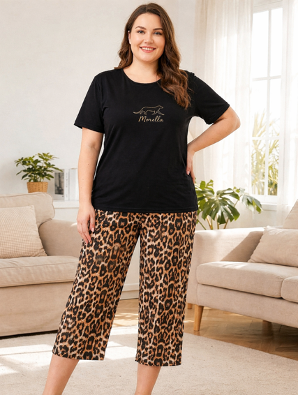 Piżama Damska z Bawełny Morella GOLD Duże Rozmiary kod;GD-1-2010 Rozmiar; 1XL-2XL-3XL-4XL - zdjęcie 1