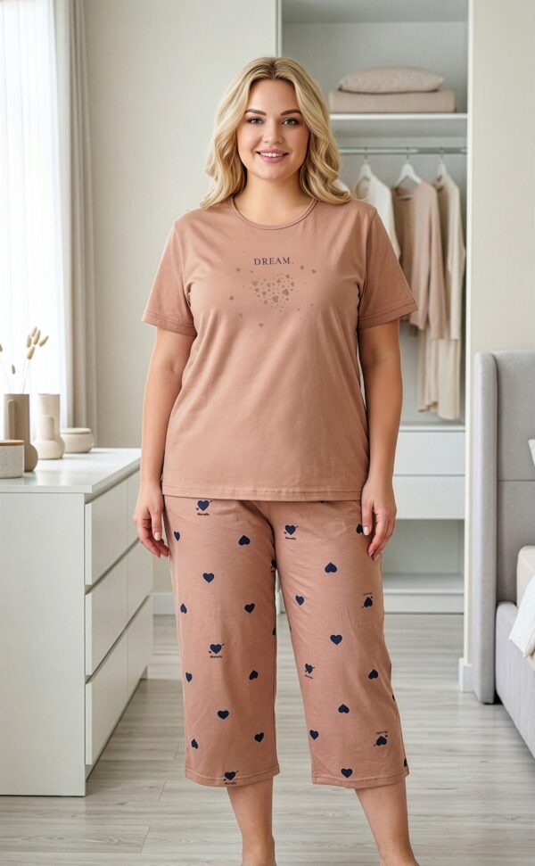 Piżama Damska z Bawełny Morella GOLD Duże Rozmiary kod;GD-1-2011 Rozmiar; 1XL-2XL-3XL-4XL - zdjęcie 3