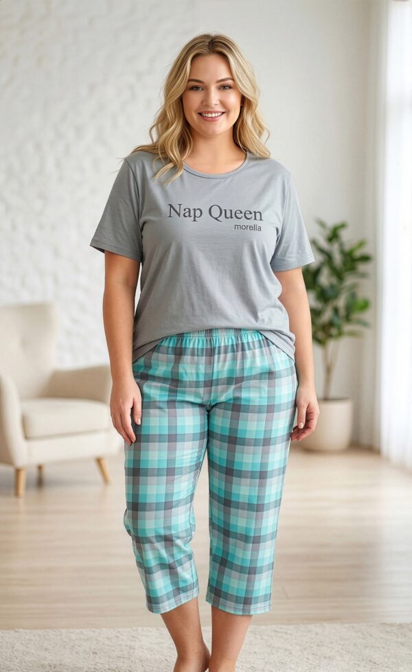 Piżama Damska z Bawełny Morella GOLD Duże Rozmiary kod;GD-1-2015 Rozmiar; 1XL-2XL-3XL-4XL - zdjęcie 3