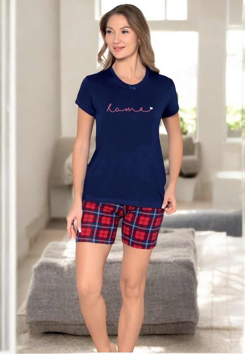 Piżama Damska z Wiskozy Krótkie Spodnie Morella PREMIUM kod;PR-21012 Rozmiar; M-L-XL-XXL