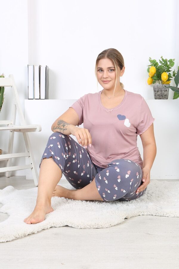 Piżama Damska z Wiskozy Morella PREMIUM Duże rozmiary kod;2003 Rozmiar; 2XL-3XL-4XL - zdjęcie 5