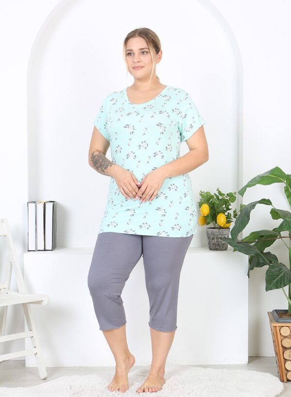 Piżama Damska z Wiskozy Morella PREMIUM Duże rozmiary kod;2002 Rozmiar; 2XL-3XL-4XL - zdjęcie 5