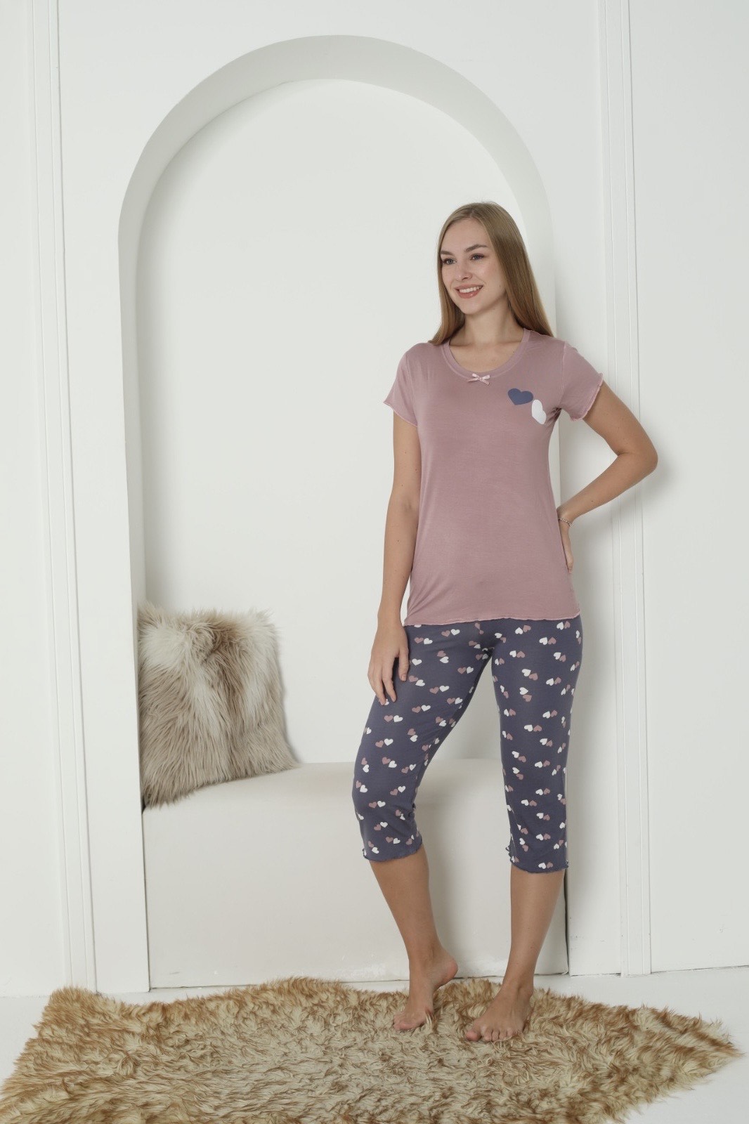 Piżama Damska z Wiskozy Morella PREMIUM kod;1004 Rozmiar; M-L-XL-XXL - zdjęcie 4