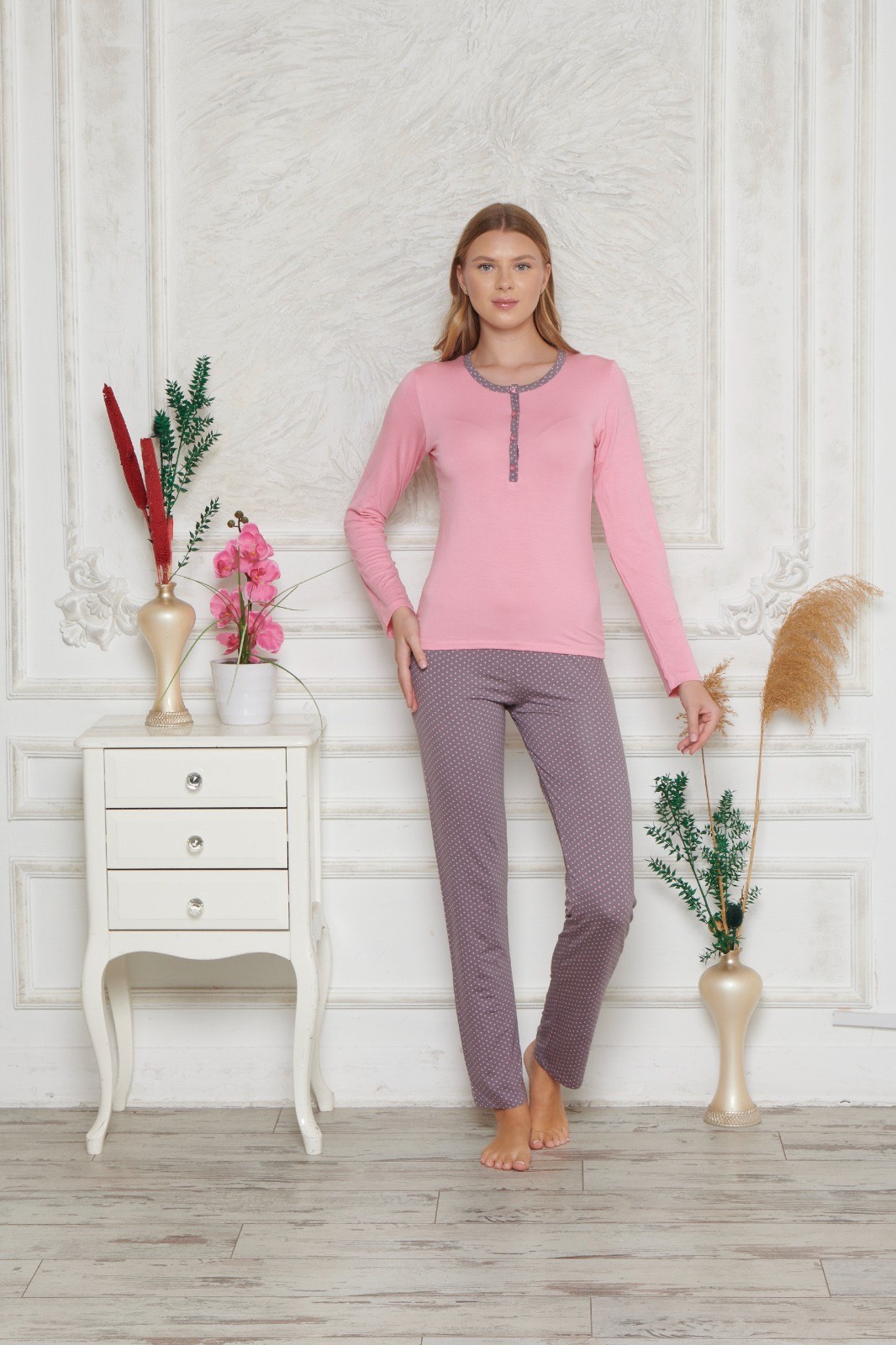 Piżama Damska z Wiskozy Morella PREMIUM kod;7500 Rozmiar; M-L-XL-XXL - zdjęcie 2