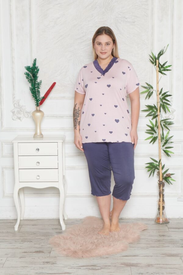 Piżama Damska z Wiskozy Morella PREMIUM Duże rozmiary kod;PR-2020 Rozmiar; 2XL-3XL-4XL - zdjęcie 8