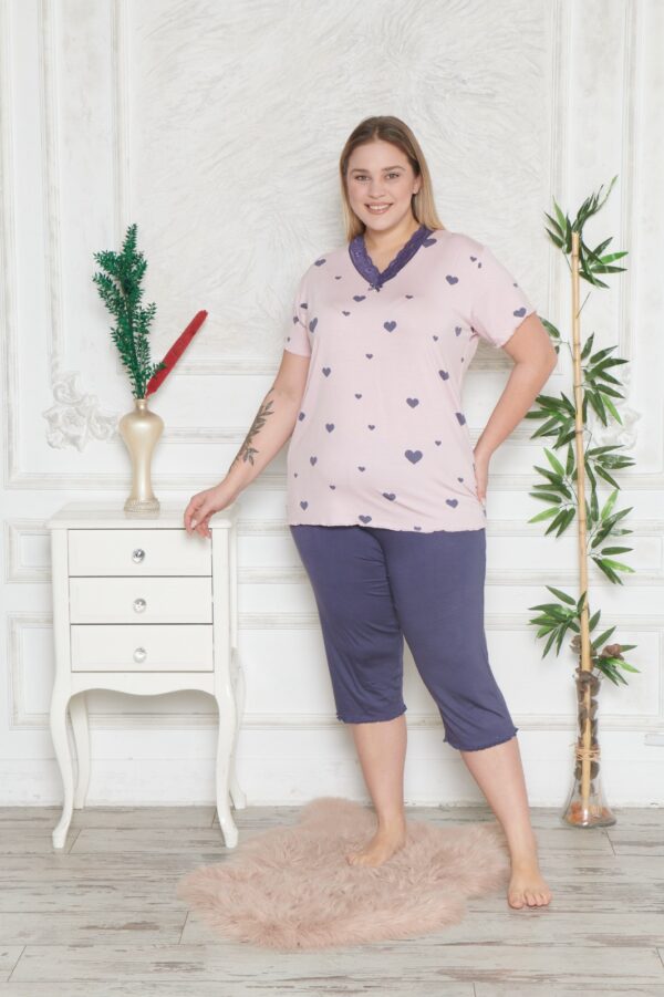 Piżama Damska z Wiskozy Morella PREMIUM Duże rozmiary kod;PR-2020 Rozmiar; 2XL-3XL-4XL - zdjęcie 9