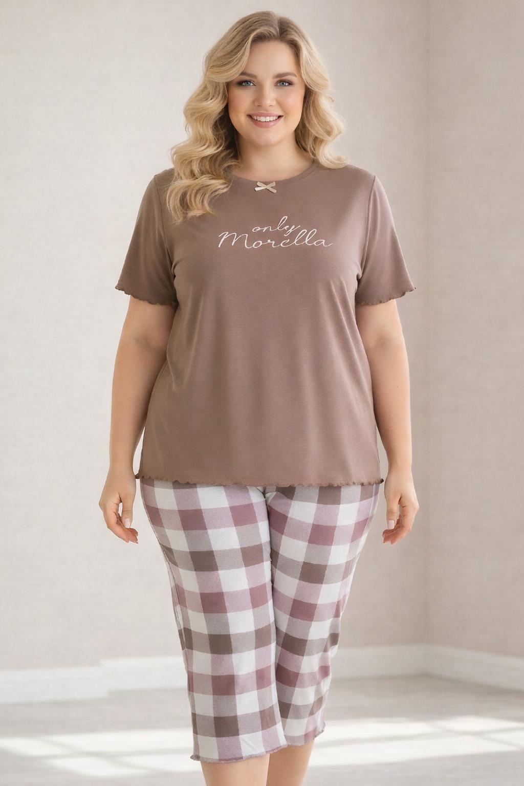 Piżama Damska z Wiskozy Morella PREMIUM Duże rozmiary kod;PR-2022 Rozmiar; 2XL-3XL-4XL