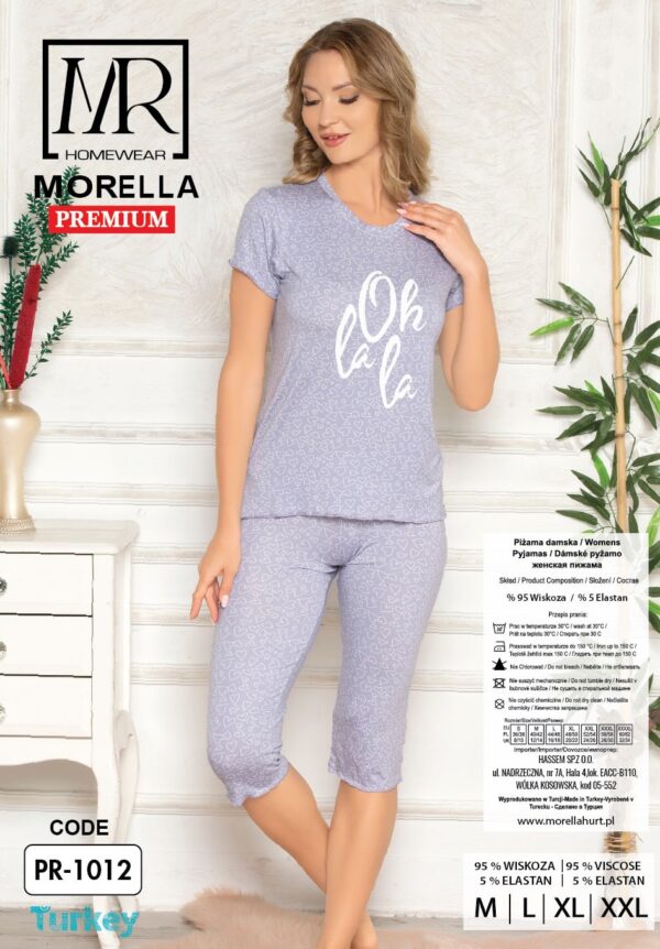Piżama Damska z Wiskozy Morella PREMIUM kod;PR-1012 Rozmiar; M-L-XL-XXL - zdjęcie 4