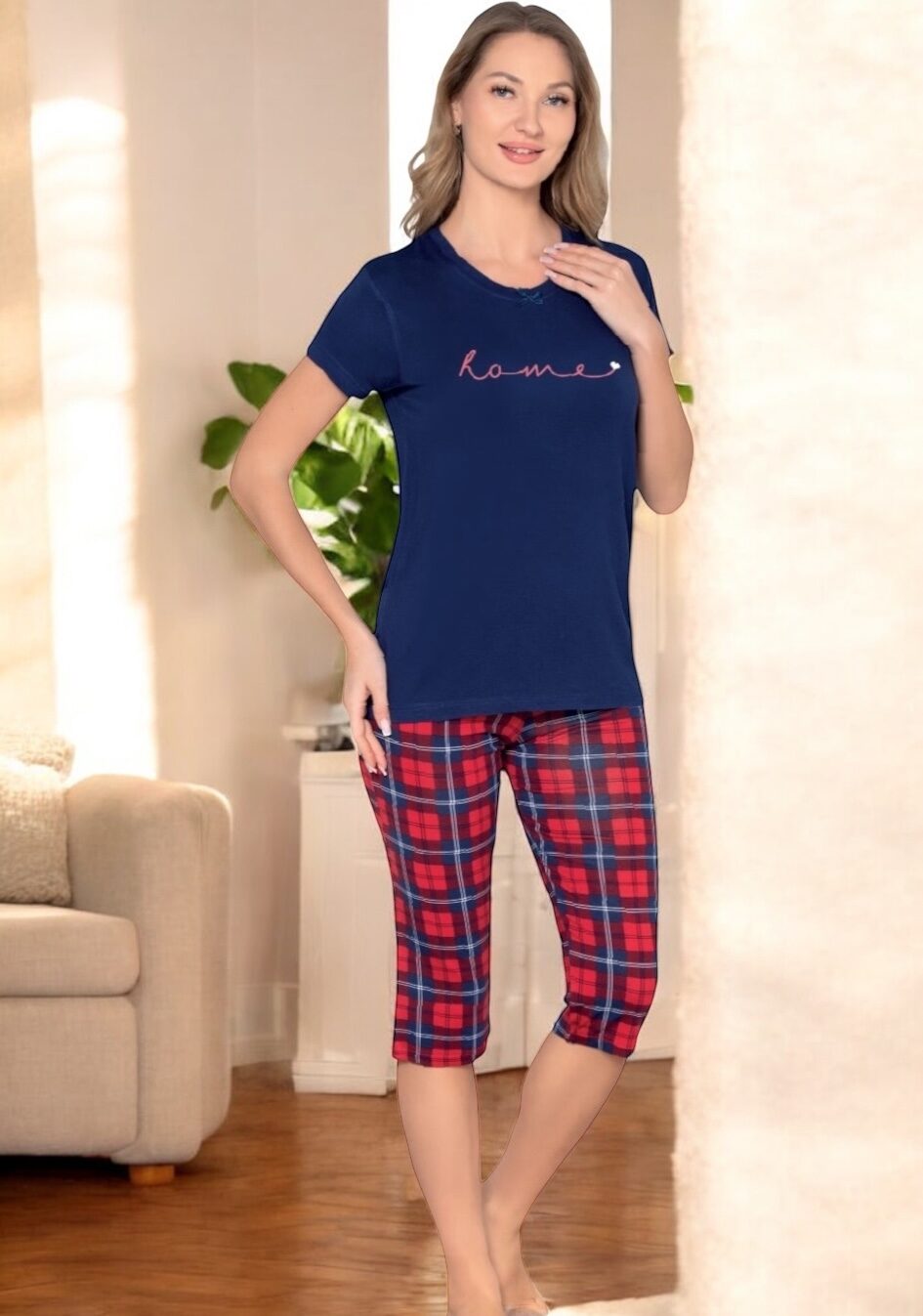 Piżama Damska z Wiskozy Morella PREMIUM kod;PR-1014 Rozmiar; M-L-XL-XXL - zdjęcie 1