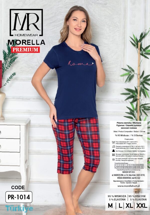 Piżama Damska z Wiskozy Morella PREMIUM kod;PR-1014 Rozmiar; M-L-XL-XXL - zdjęcie 4