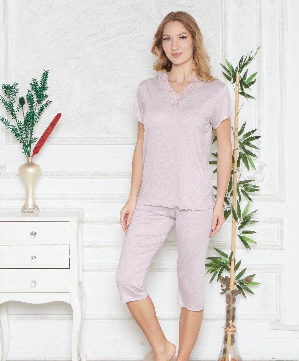 Piżama Damska z Wiskozy Morella PREMIUM kod;PR-1015 Rozmiar; M-L-XL-XXL - zdjęcie 1