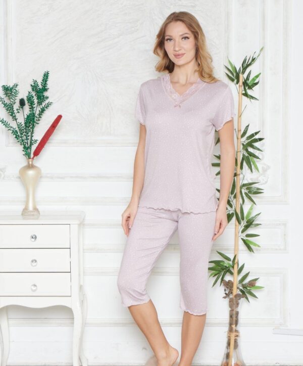 Piżama Damska z Wiskozy Morella PREMIUM kod;PR-1015 Rozmiar; M-L-XL-XXL - zdjęcie 4