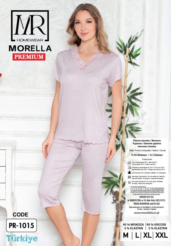 Piżama Damska z Wiskozy Morella PREMIUM kod;PR-1015 Rozmiar; M-L-XL-XXL - zdjęcie 5