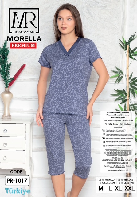 Piżama Damska z Wiskozy Morella PREMIUM kod;PR-1017 Rozmiar; M-L-XL-XXL - zdjęcie 2