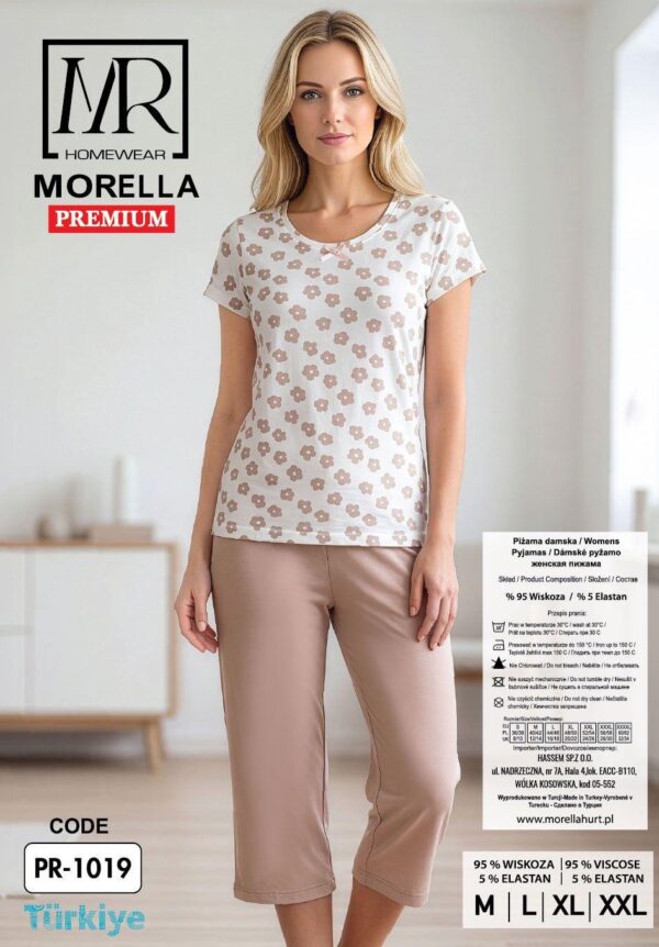 Piżama Damska z Wiskozy Morella PREMIUM kod;PR-1019 Rozmiar; M-L-XL-XXL - zdjęcie 4