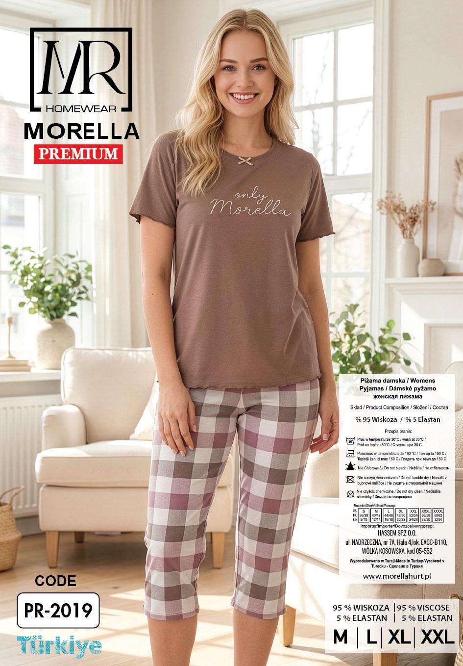 Piżama Damska z Wiskozy Morella PREMIUM kod;PR-2019 Rozmiar; M-L-XL-XXL - zdjęcie 2