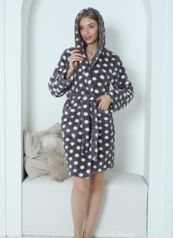 Morella Gold Szlafrok Damski Krótki z Wellsoftu kod;01-1001 Roz; S/M – L/XL - zdjęcie 5