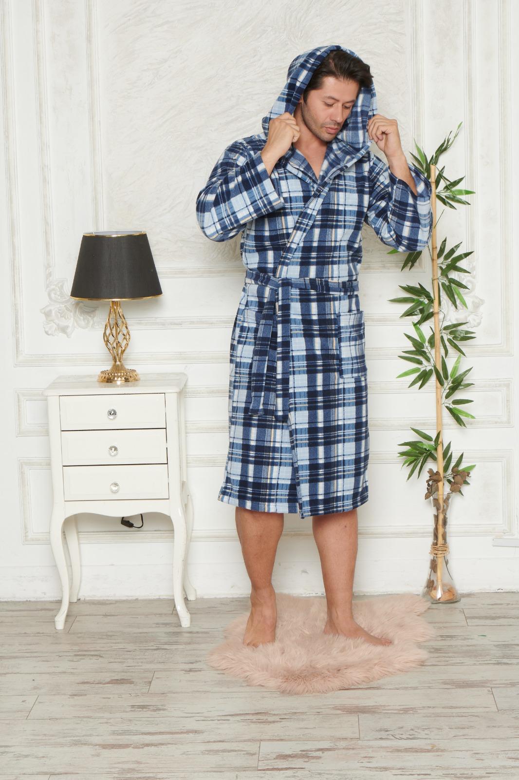 Szlafrok Męski Z Kapturem Polar Morella Gold kod;GD-2-2004 Roz; M/L, XL/XXL, 3XL/4XL - zdjęcie 3