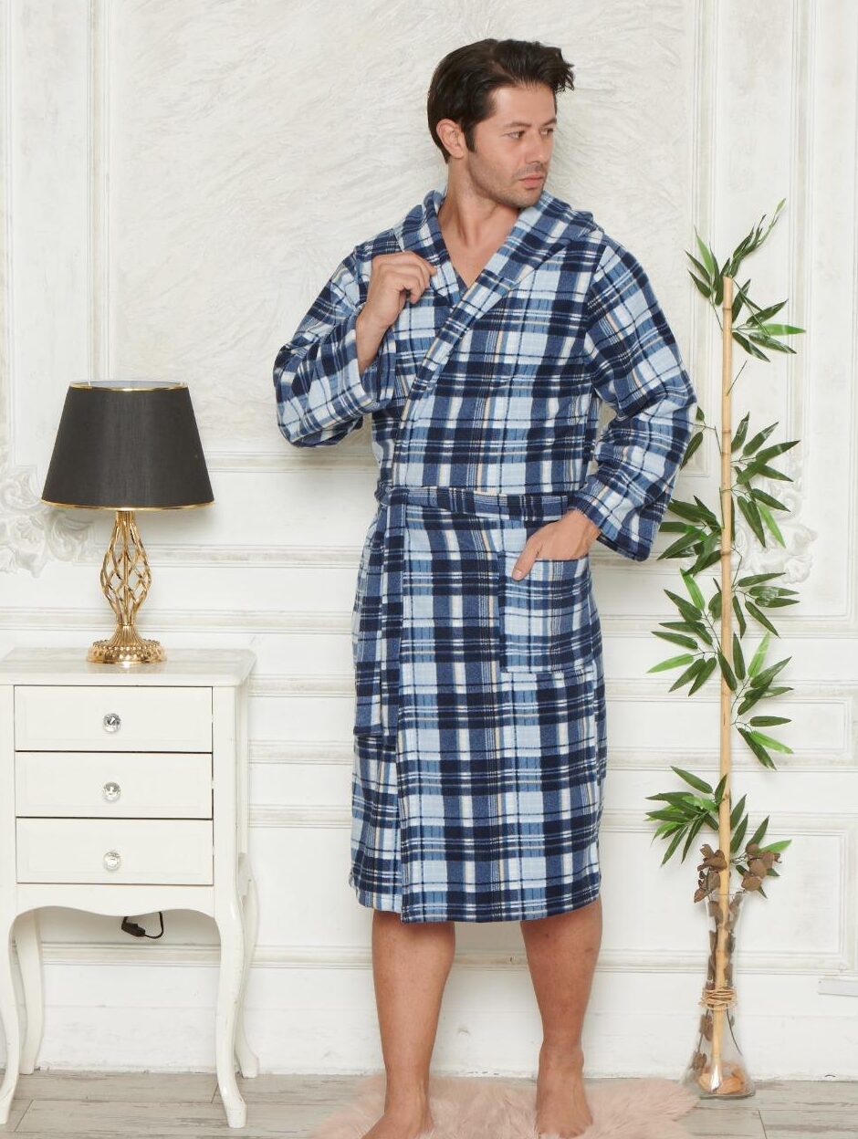 Szlafrok Męski Z Kapturem Polar Morella Gold kod;GD-2-2004 Roz; M/L, XL/XXL, 3XL/4XL