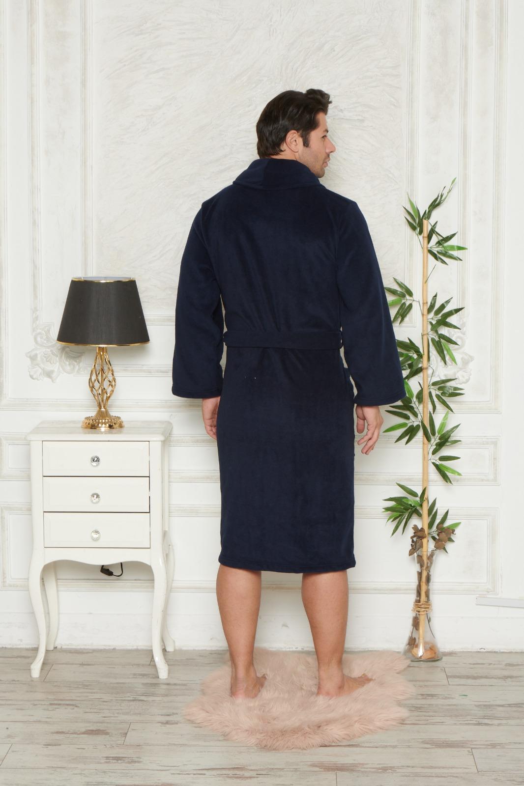 Szlafrok Szalowy Męski Polar Morella Gold kod;GD-2-2003 Roz; M/L, XL/XXL, 3XL/4XL - zdjęcie 3