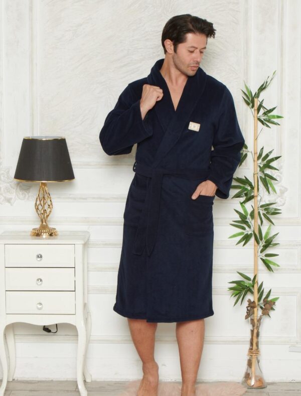 Szlafrok Szalowy Męski Polar Morella Gold kod;GD-2-2003 Roz; M/L, XL/XXL, 3XL/4XL - zdjęcie 4